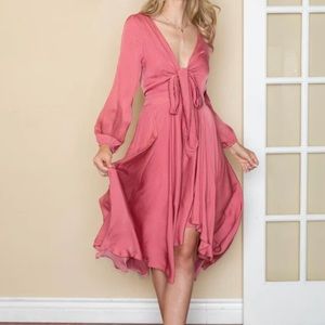 NWT Saints + Secrets Rose Satin Dress